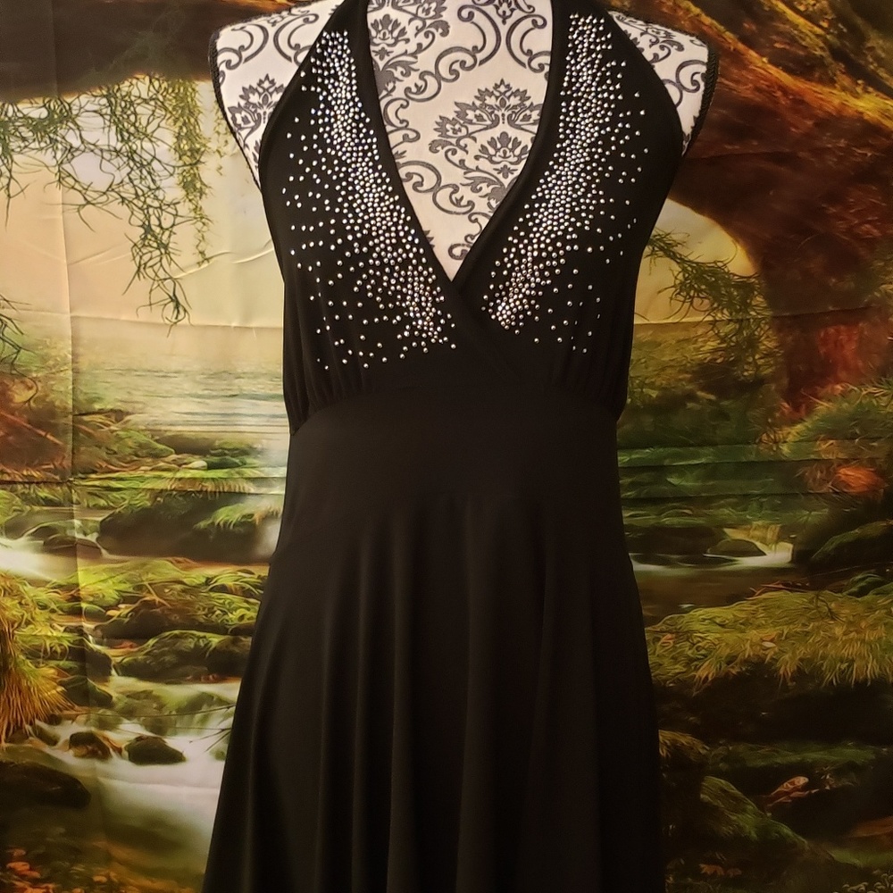 Plus Size Faux Diamond Embellished Halter